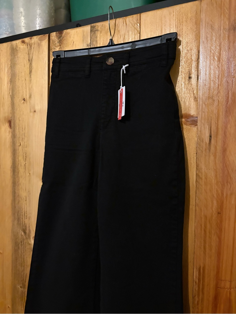 Marine Layer Bridget Black High-Rise Wide-Leg Jeans - Picture 3 of 5